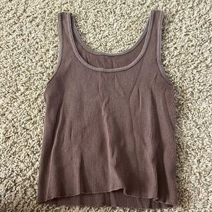 brown brandy melville ribbed tank